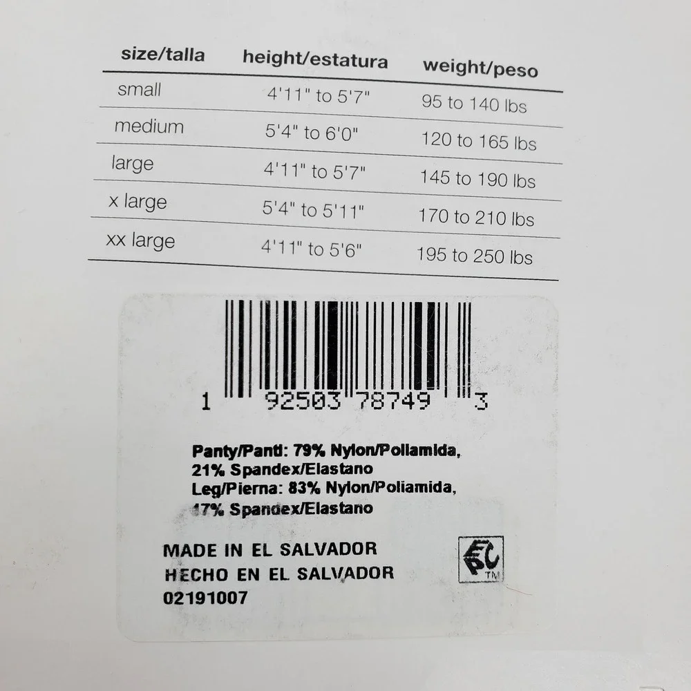 Hanes Women Small Premium Perfect Illusion Thigh High Tights 2pk Black 40 Denier